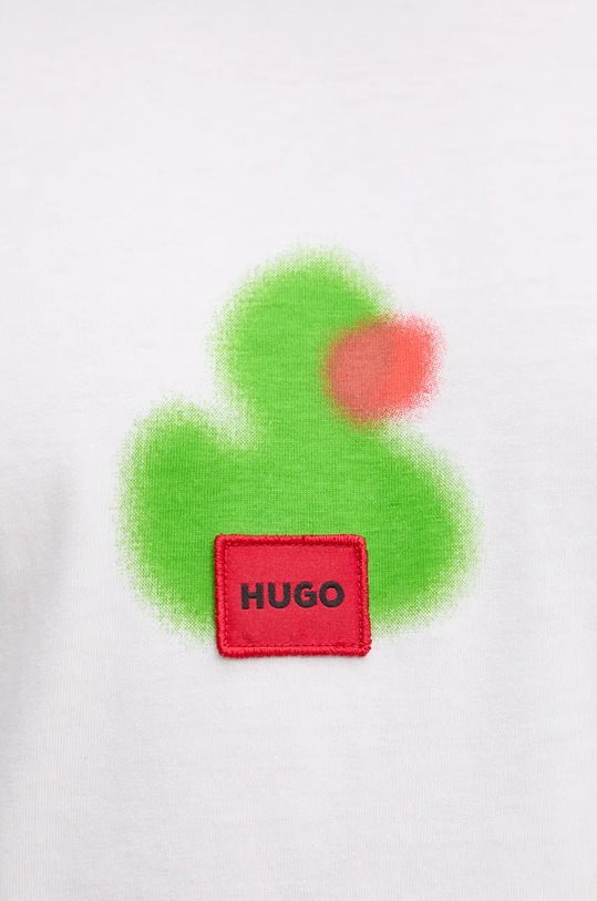 Хлопковая футболка HUGO 50519004 белый