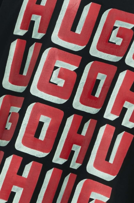 HUGO t-shirt bawełniany czarny 50519714
