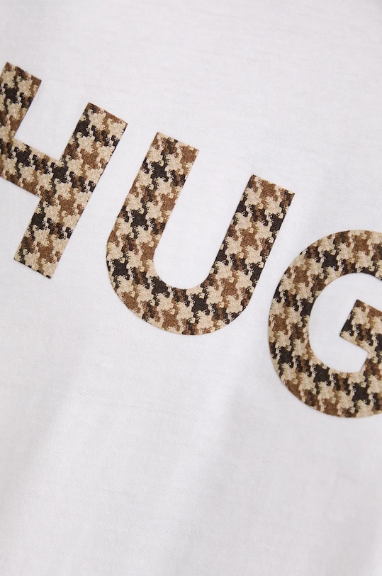 Bavlněné tričko HUGO bílá 50519724