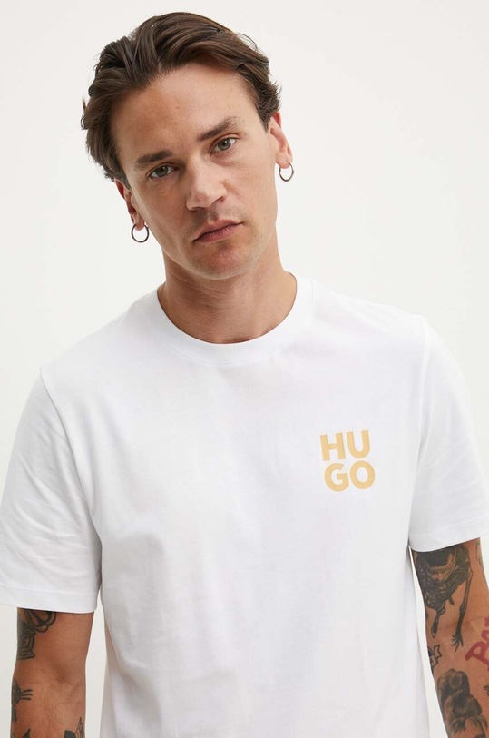HUGO t-shirt bawełniany biały 50522434