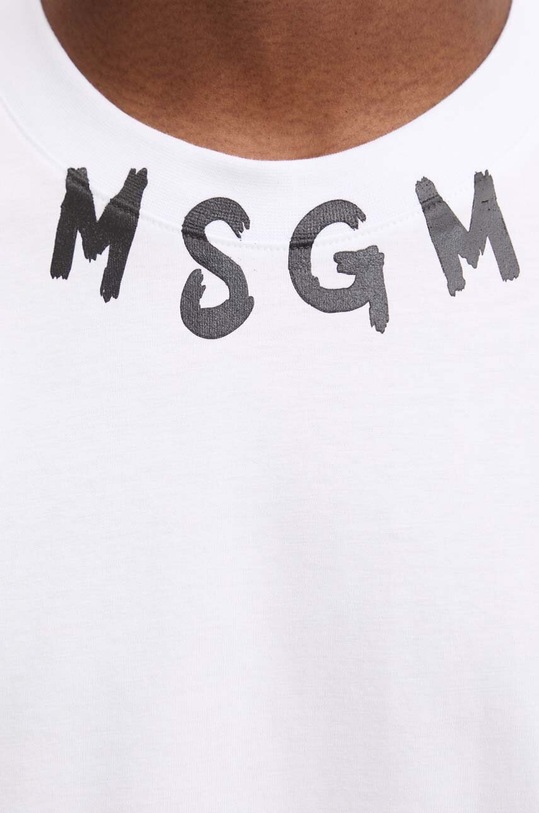 MSGM t-shirt bawełniany 3740MM102.247798 biały