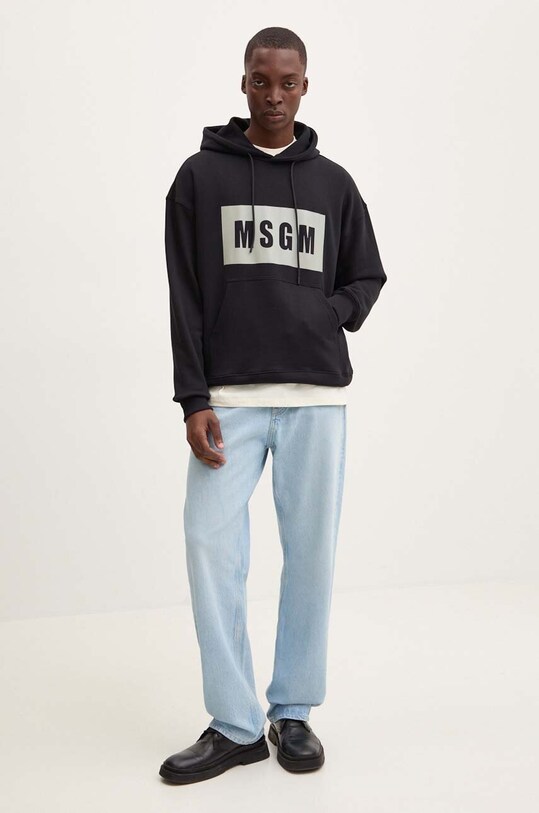 Хлопковая футболка MSGM 3740MM102.247798 бежевый AW24