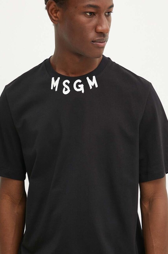 Хлопковая футболка MSGM чёрный 3740MM102.247798