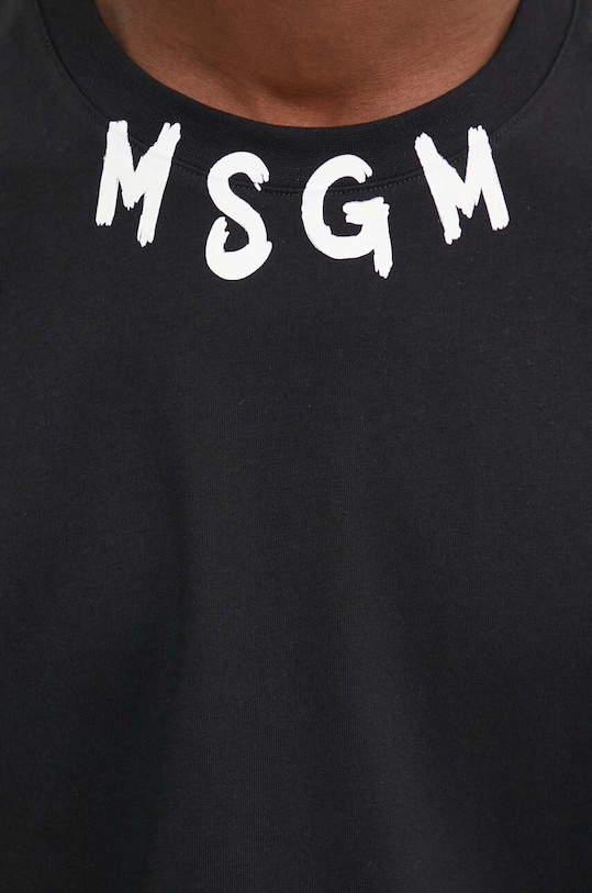 MSGM t-shirt bawełniany 3740MM102.247798 czarny