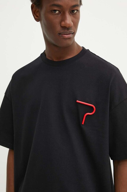 MSGM t-shirt bawełniany czarny 3740MM134.247513