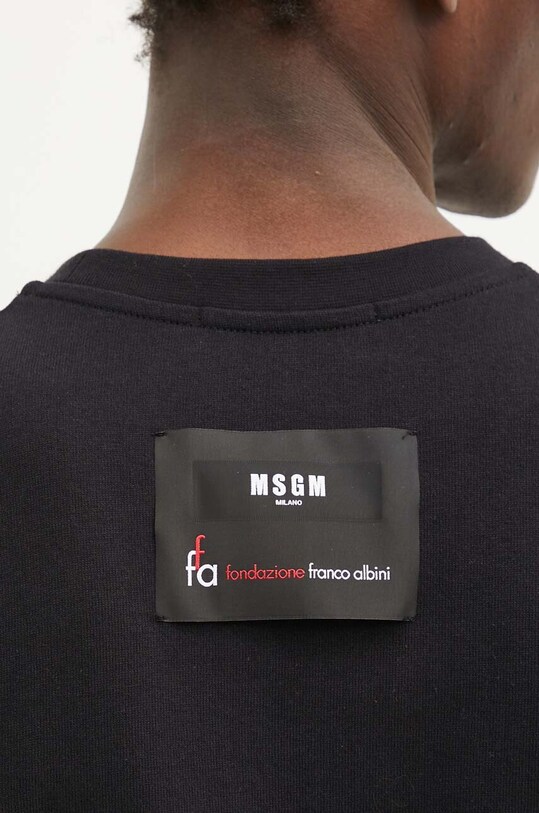 MSGM t-shirt bawełniany 3740MM134.247513 czarny