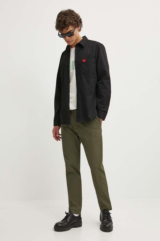 Бавовняна футболка HUGO 50516624 бежевий AW24