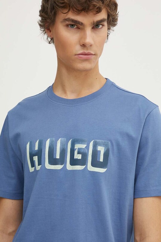 HUGO tricou din bumbac albastru 50516624