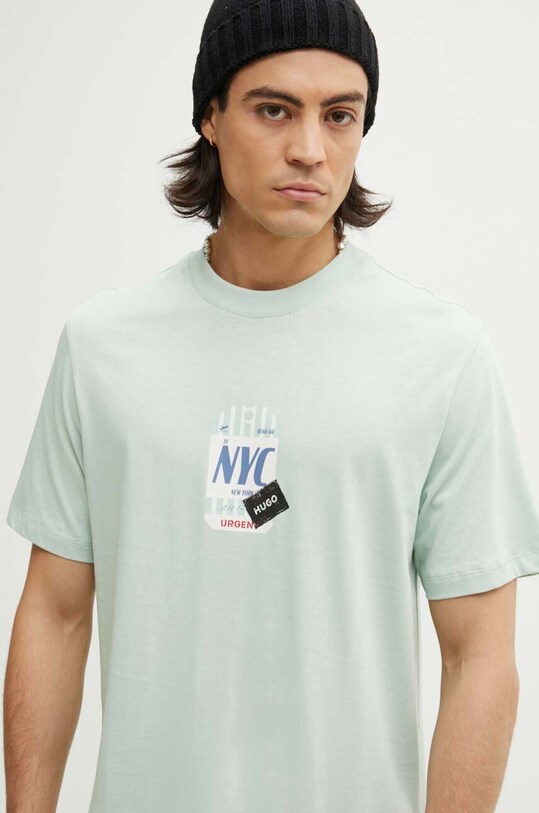 HUGO tricou din bumbac verde 50516738