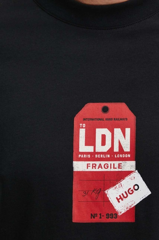 HUGO t-shirt bawełniany 50516738 czarny