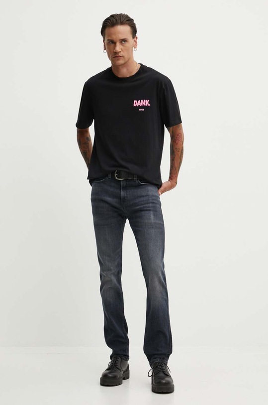 Odzież HUGO t-shirt bawełniany 50517645 czarny