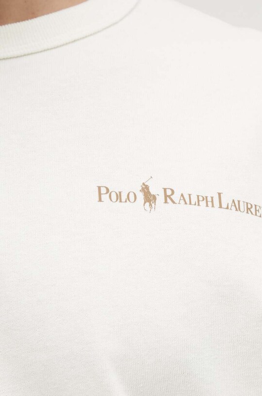 Βαμβακερό μπλουζάκι Polo Ralph Lauren 710950133 μπεζ