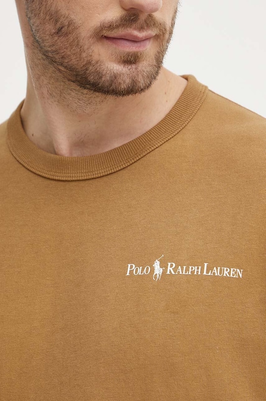 Bavlněné tričko Polo Ralph Lauren 710950133 hnědá
