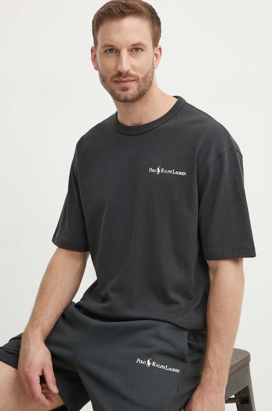 Хлопковая футболка Polo Ralph Lauren серый 710950133