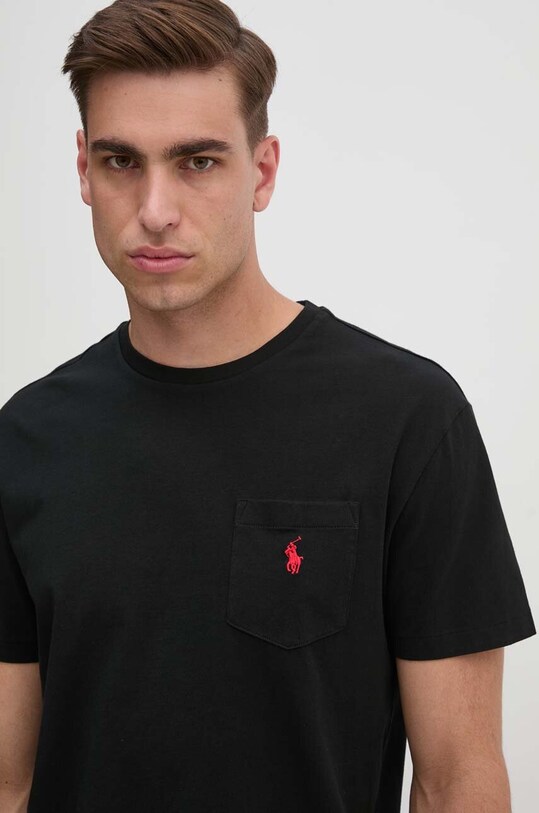 Бавовняна футболка Polo Ralph Lauren чорний 710707095