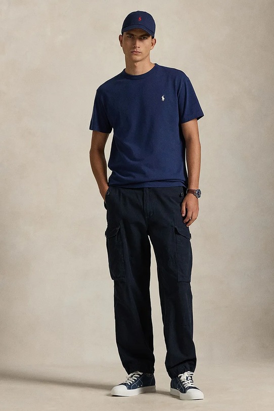 Ρούχα Βαμβακερό μπλουζάκι Polo Ralph Lauren 710916698 σκούρο μπλε