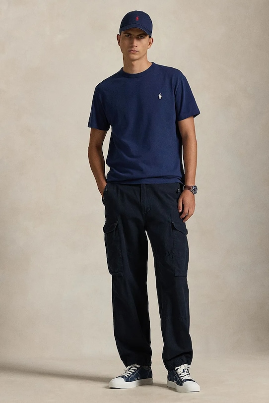 Oblečení Bavlněné tričko Polo Ralph Lauren 710916698 námořnická modř