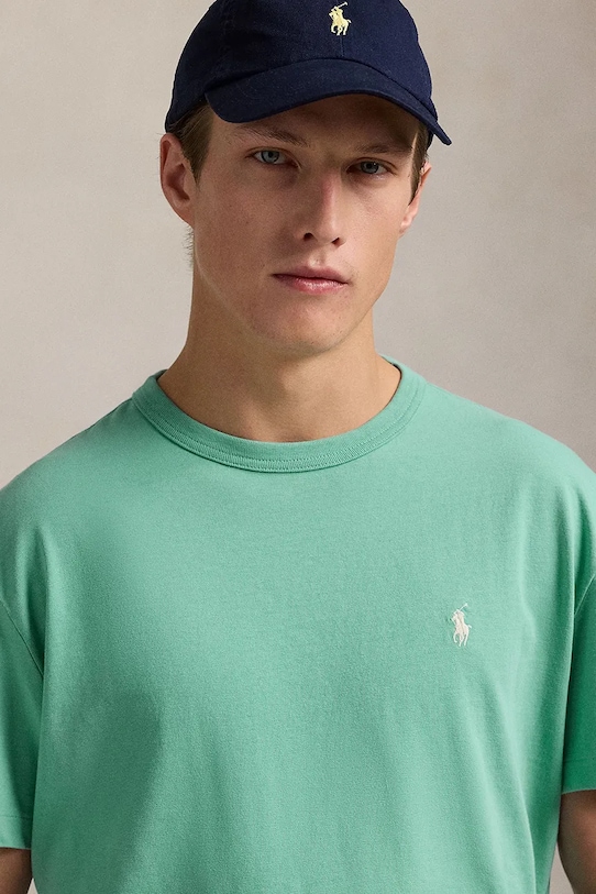 Бавовняна футболка Polo Ralph Lauren зелений 710916698