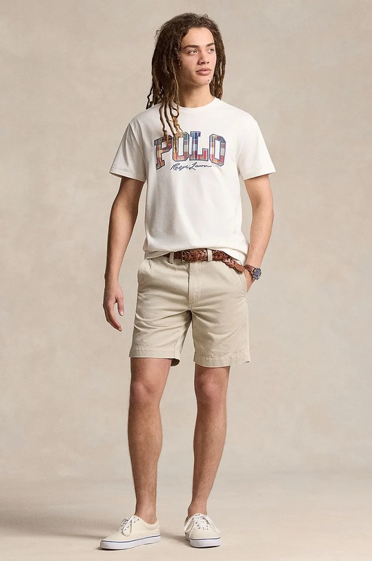 Ρούχα Βαμβακερό μπλουζάκι Polo Ralph Lauren 710941855 λευκό