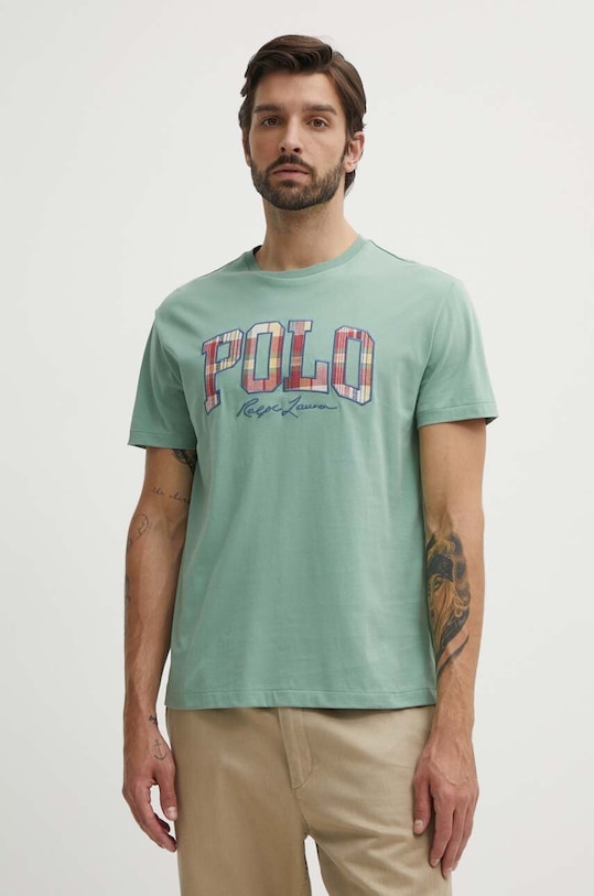 Polo Ralph Lauren t-shirt bawełniany zielony 710941855
