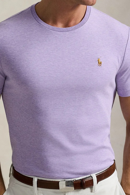 Polo Ralph Lauren t-shirt bawełniany fioletowy 710740727