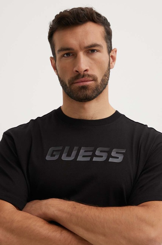 Bavlněné tričko Guess HOZIER černá Z4YI07.I3Z14