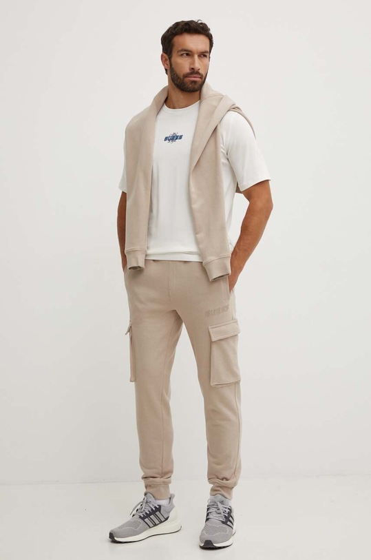 Guess t-shirt GLEAN Z4YI08.J1314 beżowy AW24