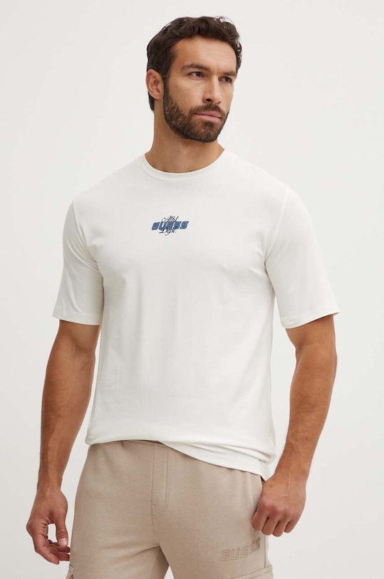 Guess t-shirt GLEAN beżowy Z4YI08.J1314