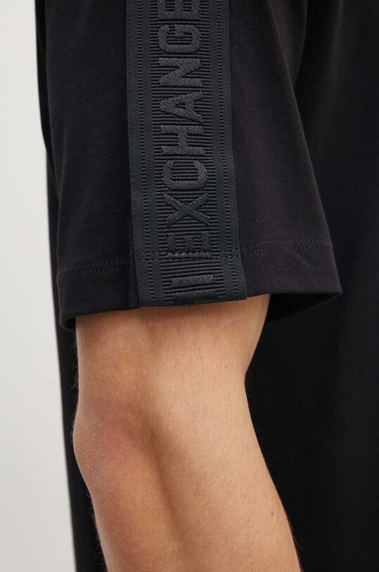 Armani Exchange tricou din bumbac negru 6DZTLA.ZJ9JZ