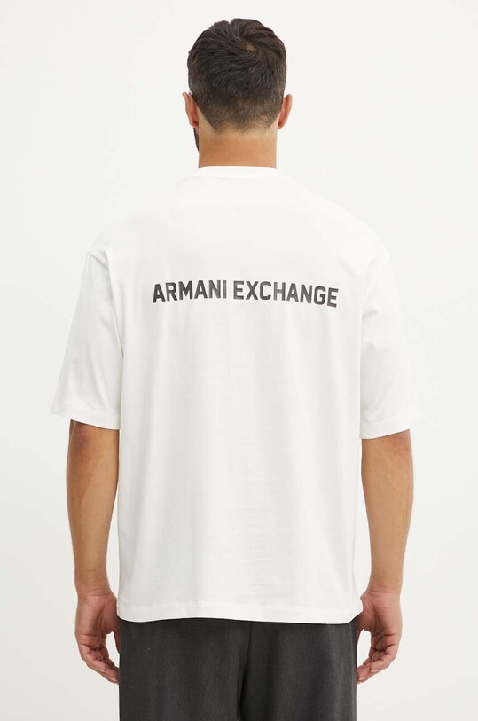 Oblečenie Bavlnené tričko Armani Exchange 6DZTLS.ZJLFZ biela