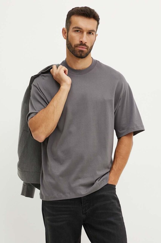 Armani Exchange tricou din bumbac 6DZTLS.ZJLFZ gri NC24
