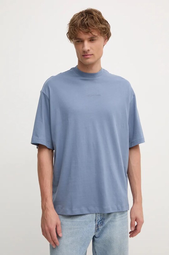 Îmbrăcăminte Armani Exchange tricou din bumbac 6DZTLS.ZJLFZ albastru