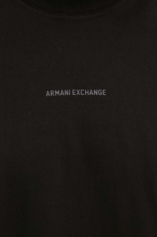 Armani Exchange tricou din bumbac negru 6DZTLS.ZJLFZ