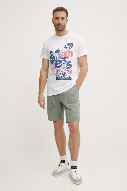 Guess t-shirt bawełniany M4YI02.I3Z14 biały AW24