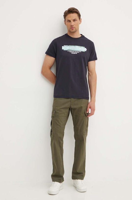 Guess t-shirt bawełniany M4YI03.I3Z14 granatowy AW24