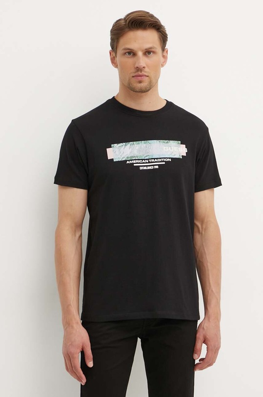 Pamučna majica Guess crna M4YI03.I3Z14