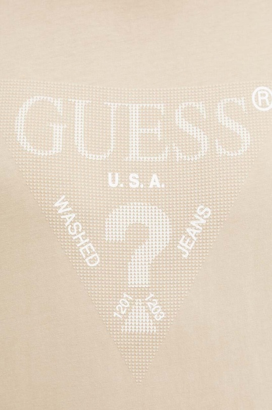Guess t-shirt bawełniany M4YI05.I3Z14 beżowy
