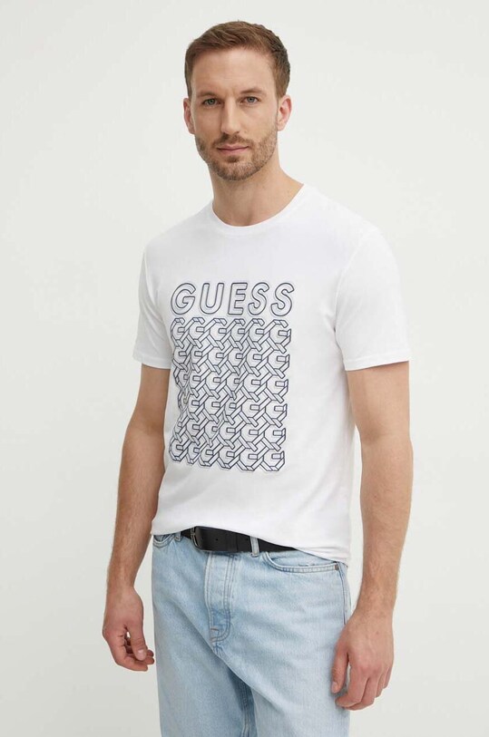 Tričko Guess slim bílá M4YI29.J1314