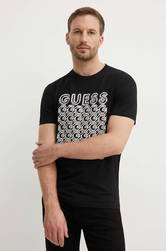 Majica kratkih rukava Guess M4YI29.J1314 crna AW24
