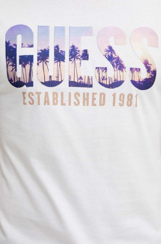 Guess t-shirt bawełniany M4YI83.K9RM1 biały