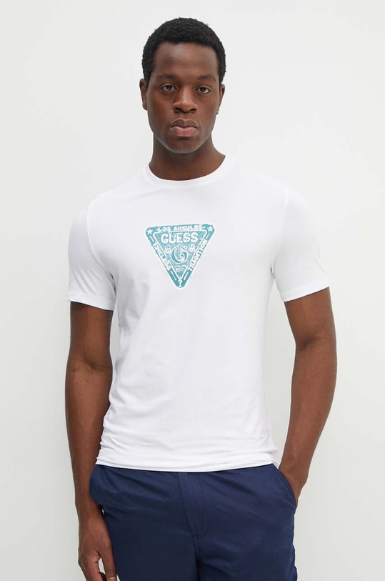 Guess t-shirt z elastanem biały M4YI35.J1314