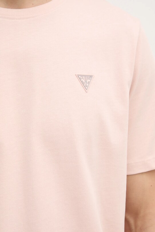 Хлопковая футболка Guess M4YI0A.KCCM1 розовый
