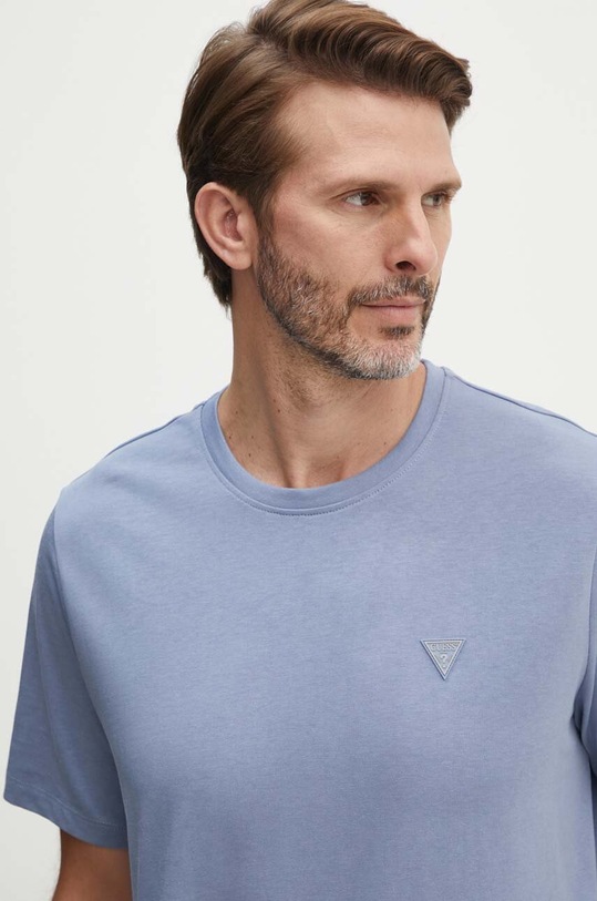 Guess t-shirt bawełniany bawełna niebieski M4YI0A.KCCM1
