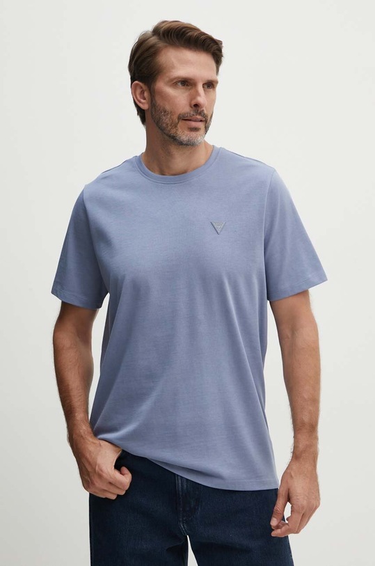 Guess t-shirt bawełniany M4YI0A.KCCM1 niebieski SS26