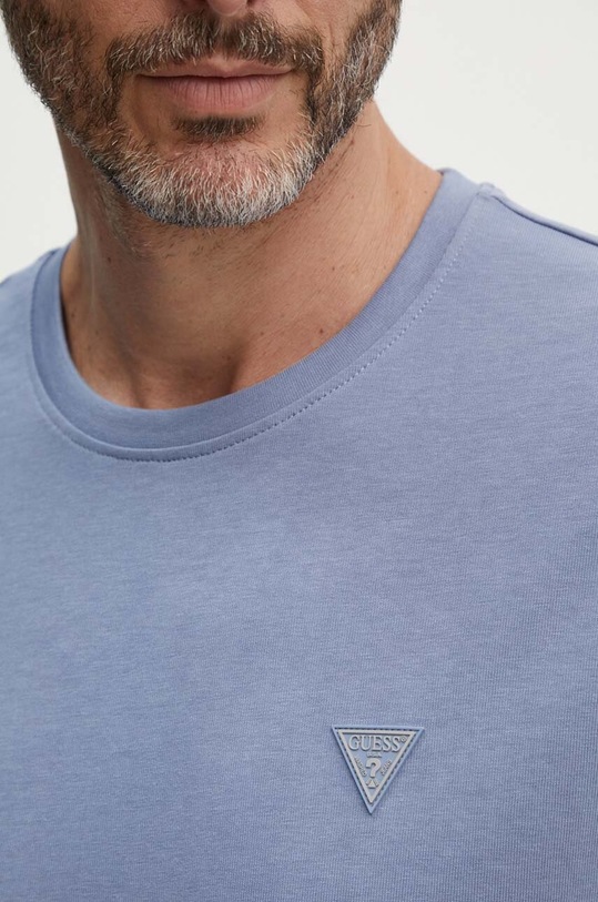 Guess t-shirt bawełniany niebieski M4YI0A.KCCM1