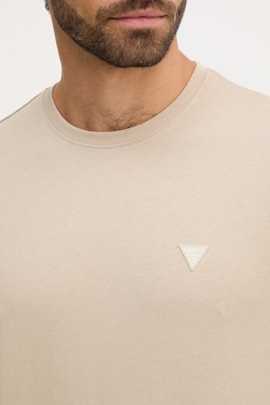 Bavlněné tričko Guess béžová M4YI0A.KCCM1