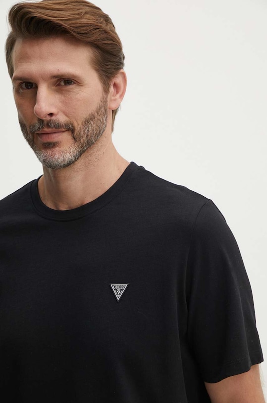 Guess t-shirt bawełniany bawełna czarny M4YI0A.KCCM1