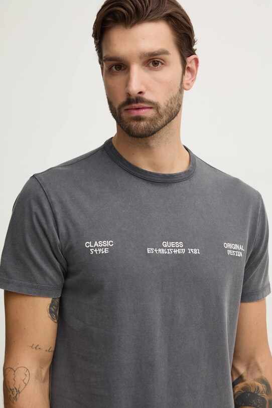 Бавовняна футболка Guess сірий M4YI25.K8FQ4