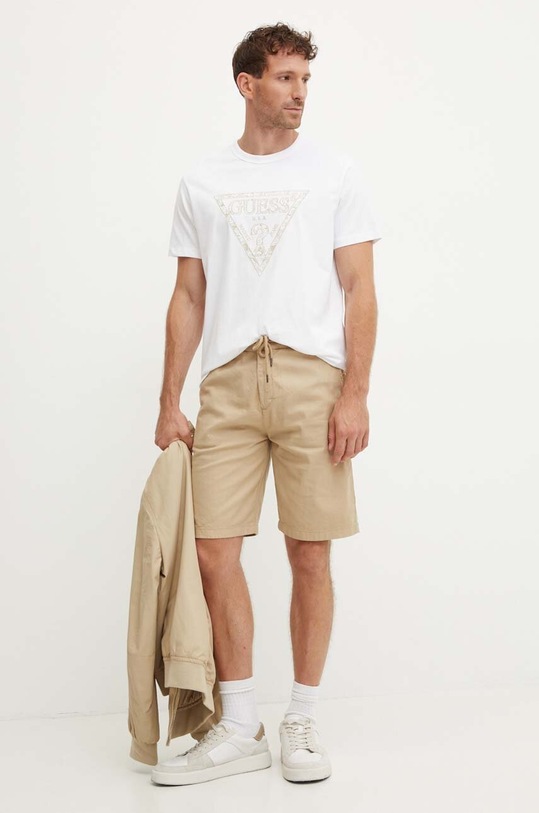Guess t-shirt bawełniany M4YI26.K8FQ4 biały AW24