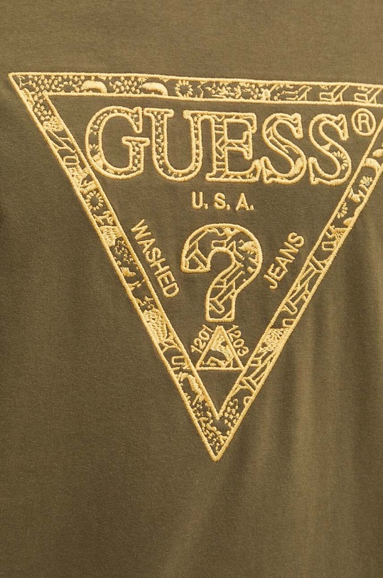 Guess t-shirt bawełniany M4YI26.K8FQ4 zielony